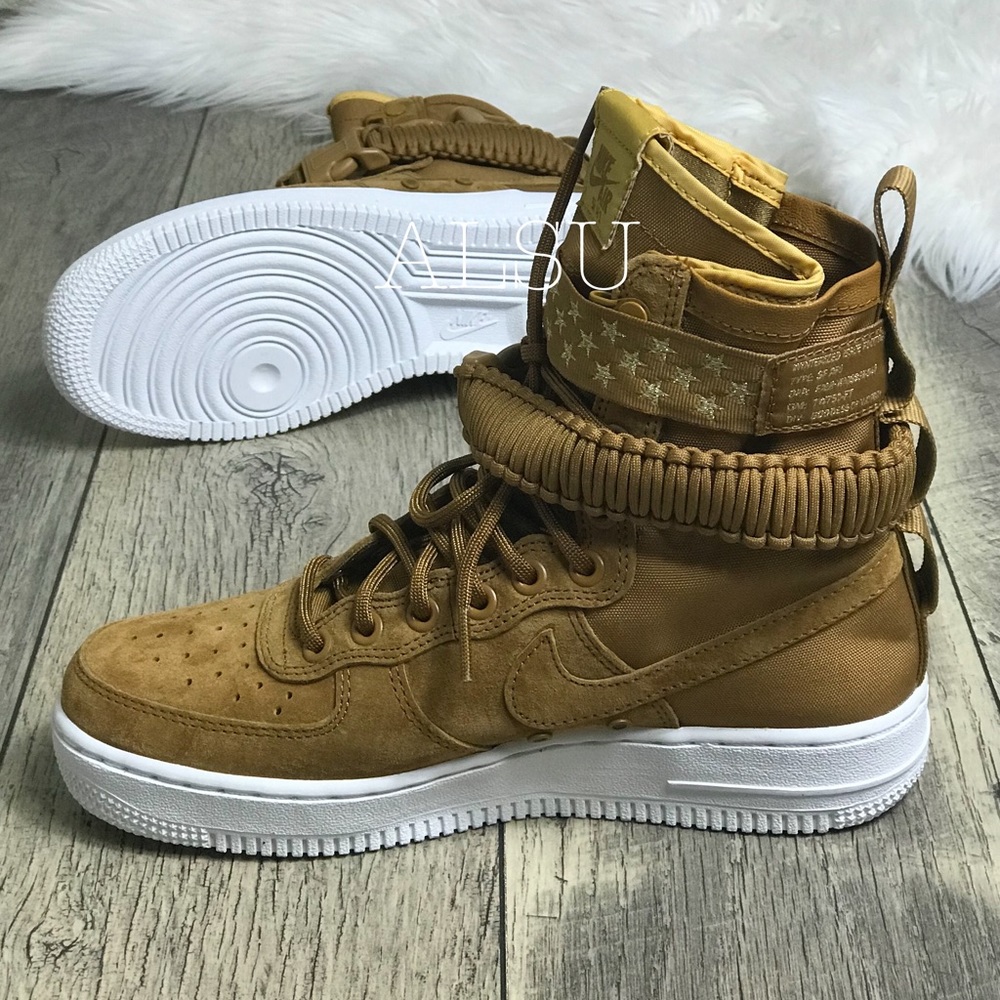 NWT Nike SF Air Force 1  Muted Bronze W AUTHENTIC - Picture 4 of 8